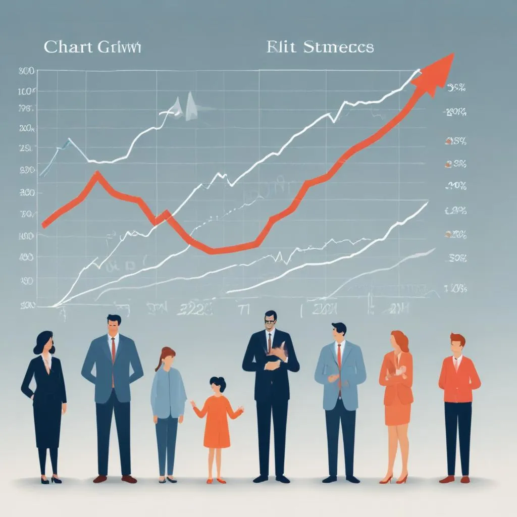 Chart showing growth of investments over time, representing long-term financial resilience