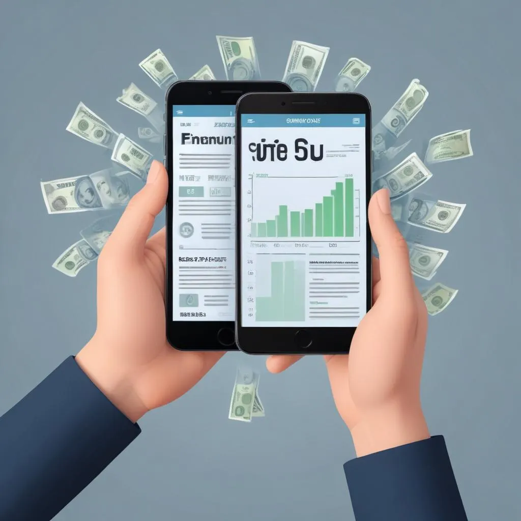 Person turning off a smartphone displaying financial news, representing mindful consumption of information