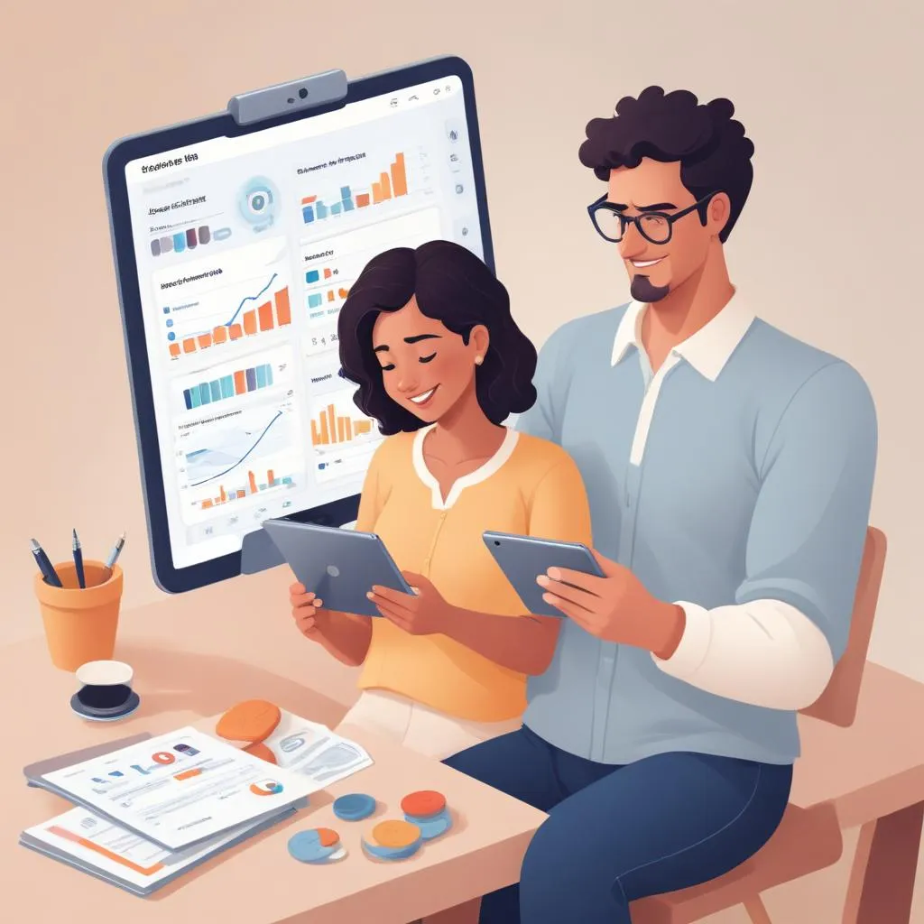 Person using a modern financial app with flexible budgeting tools on a tablet